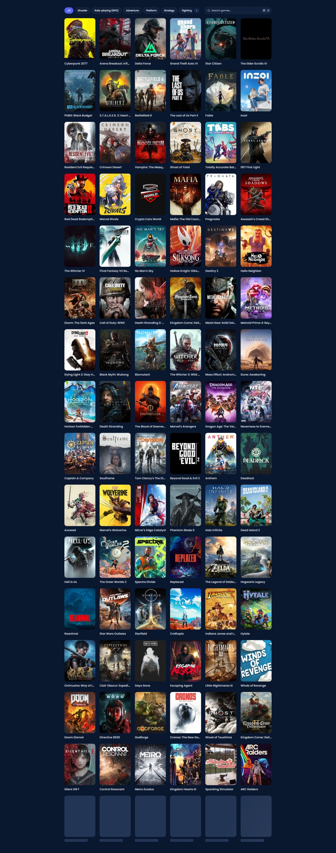GameList preview